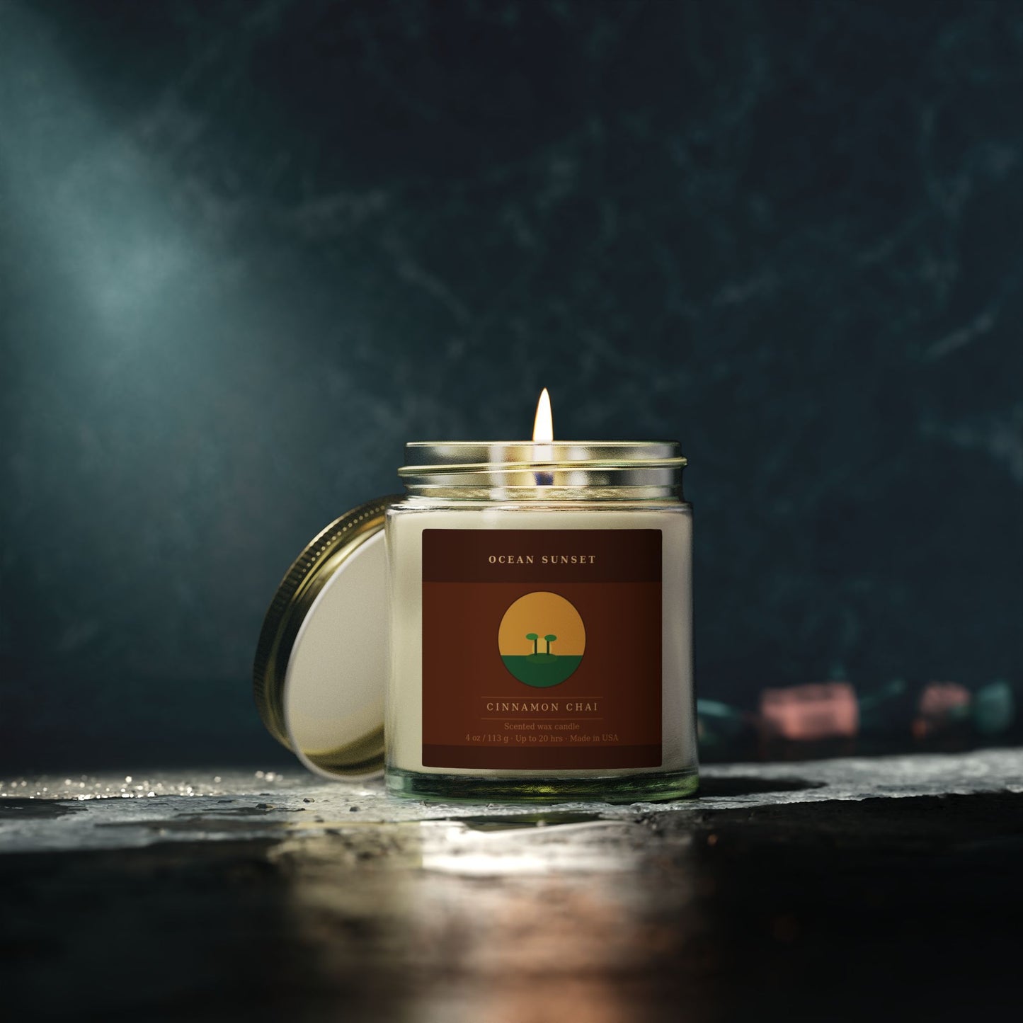 Ocean Sunset | Cinnamon Chai Scented Candle | Hand-Poured in USA