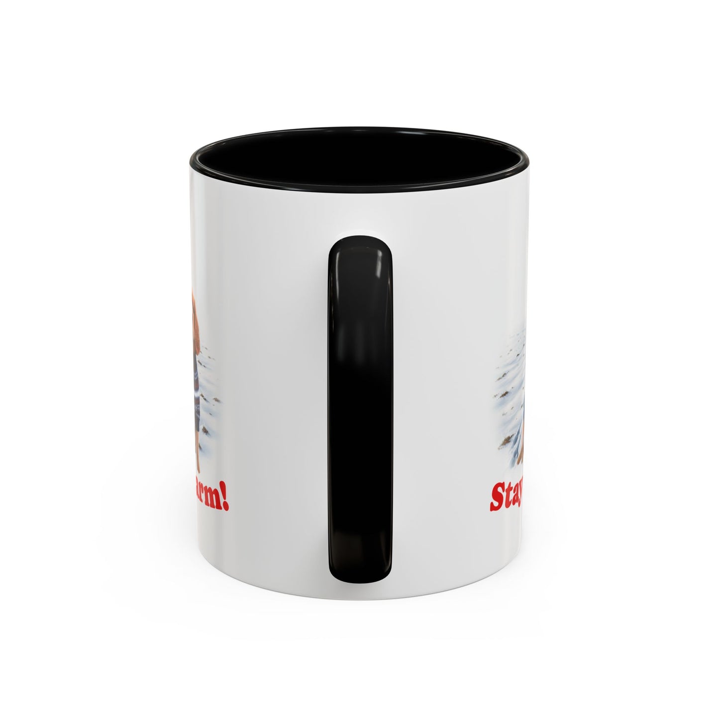 Two-tone Accent 11 oz Coffee Mug w/ Cocker Spaniel Sweater Dog, by TokyoBill