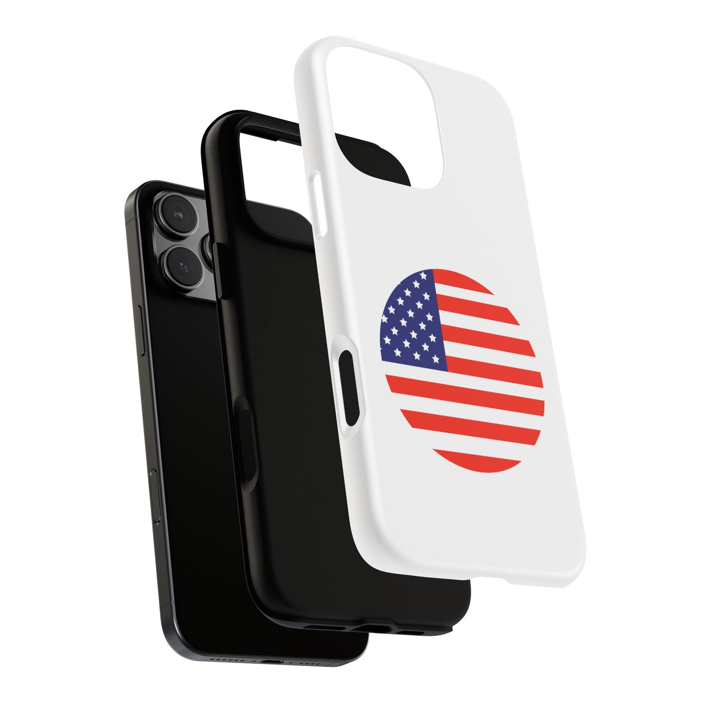 Circular USA Flag iPhone Case (Tough Case model series 16) by TokyoBill
