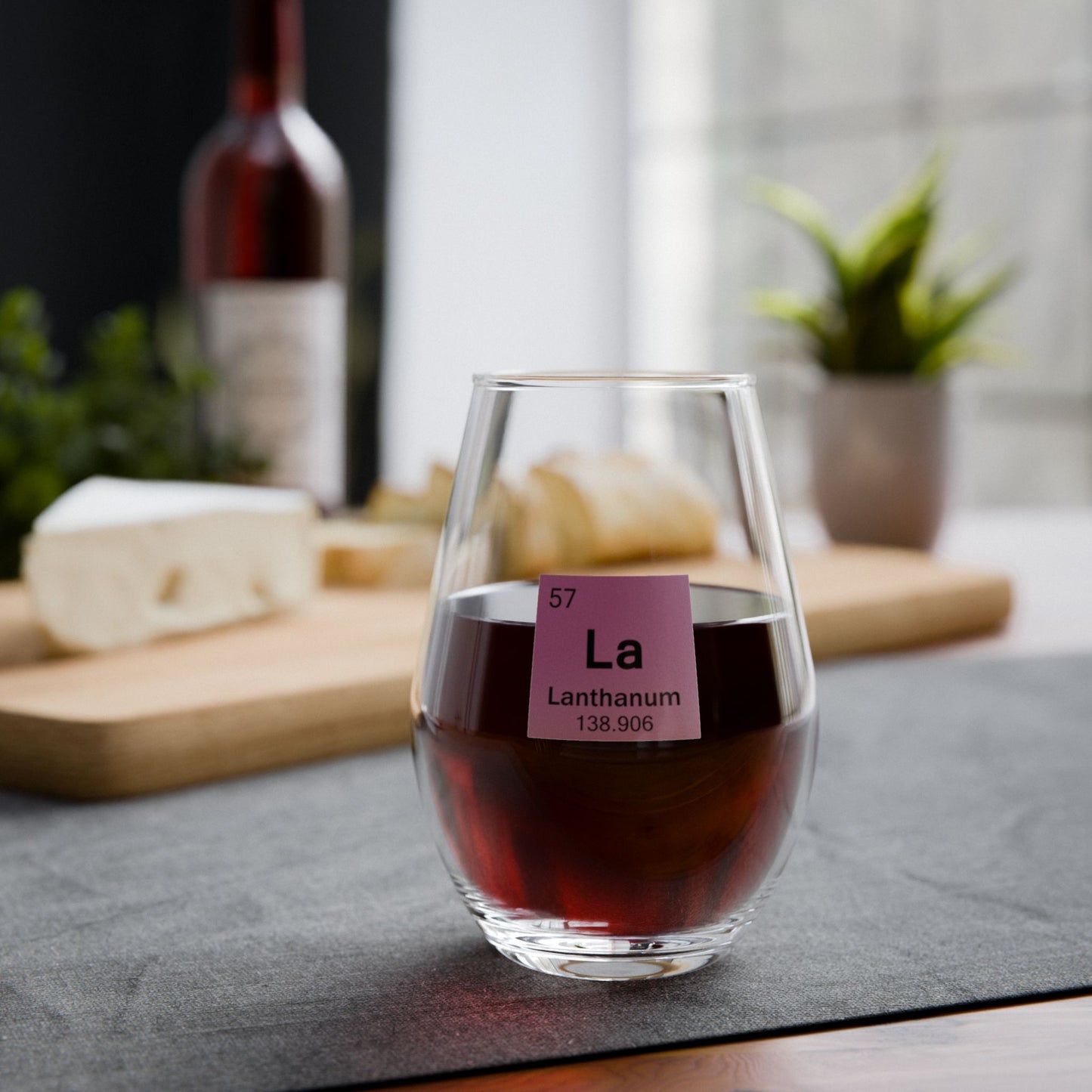 Periodic Table Stemless Wine Glass | Lanthanide Series | Science Gift