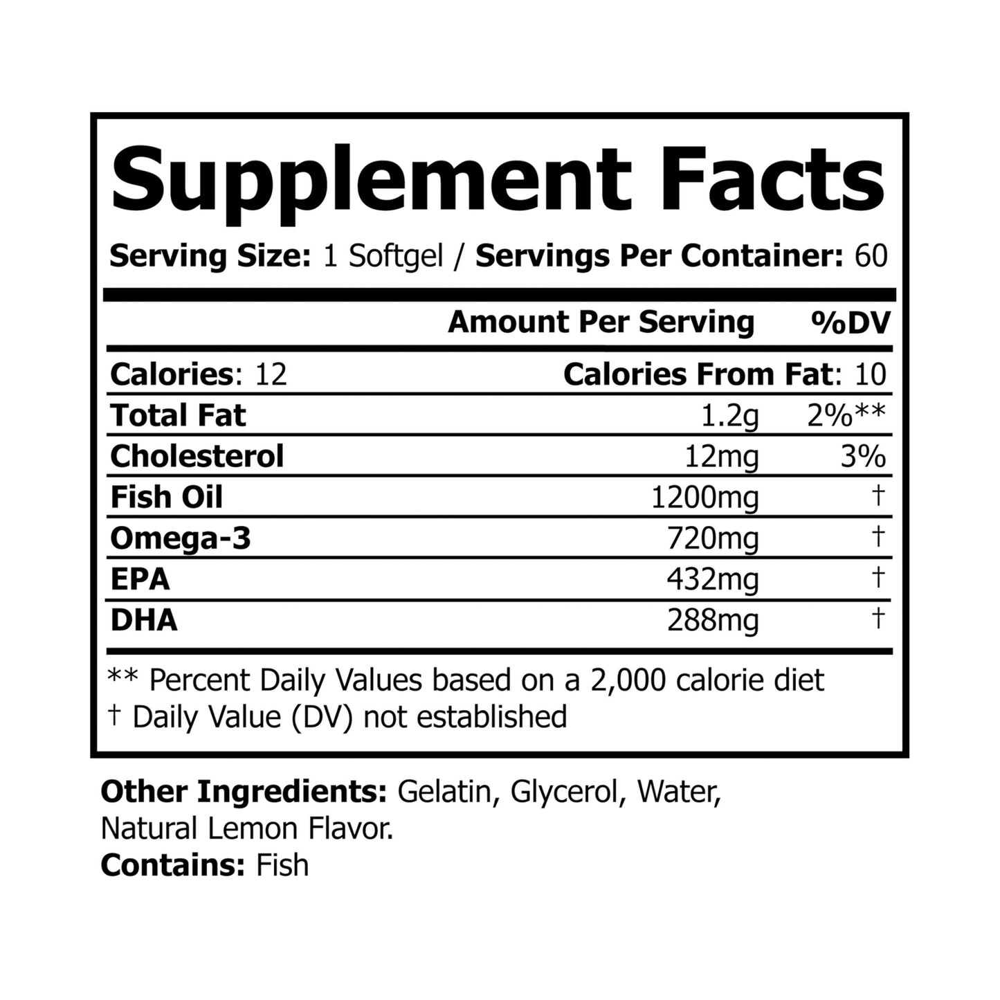 Kumoji Omega-3 Fish Oil Softgels – EPA & DHA for Heart Health, Inflammation & Exercise Recovery | 60 Softgels | Lemon Flavor | Non-GMO | GMP Certified