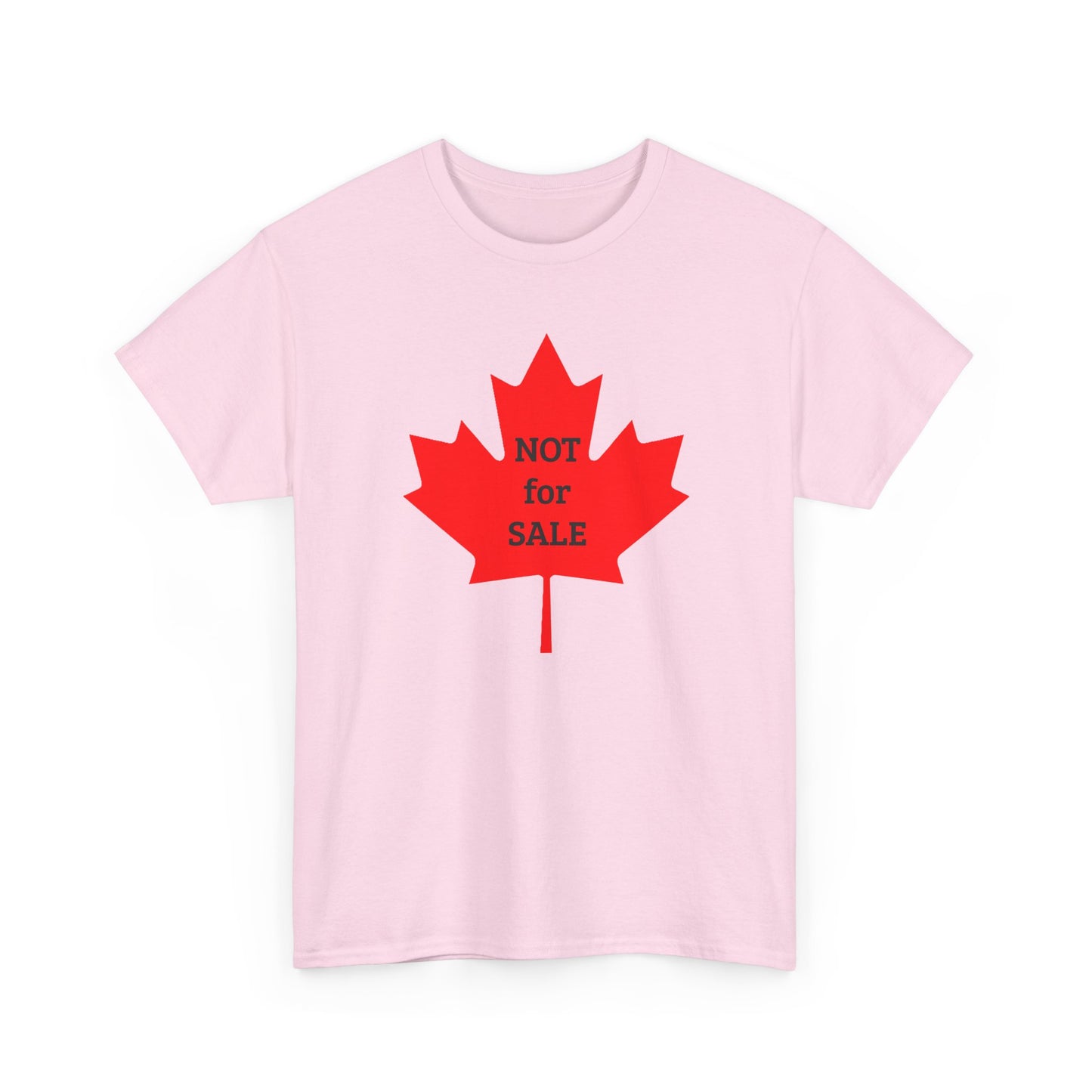 Canada Message of Independence on Maple Leaf --  Heavy Cotton Tee by TokyoBill