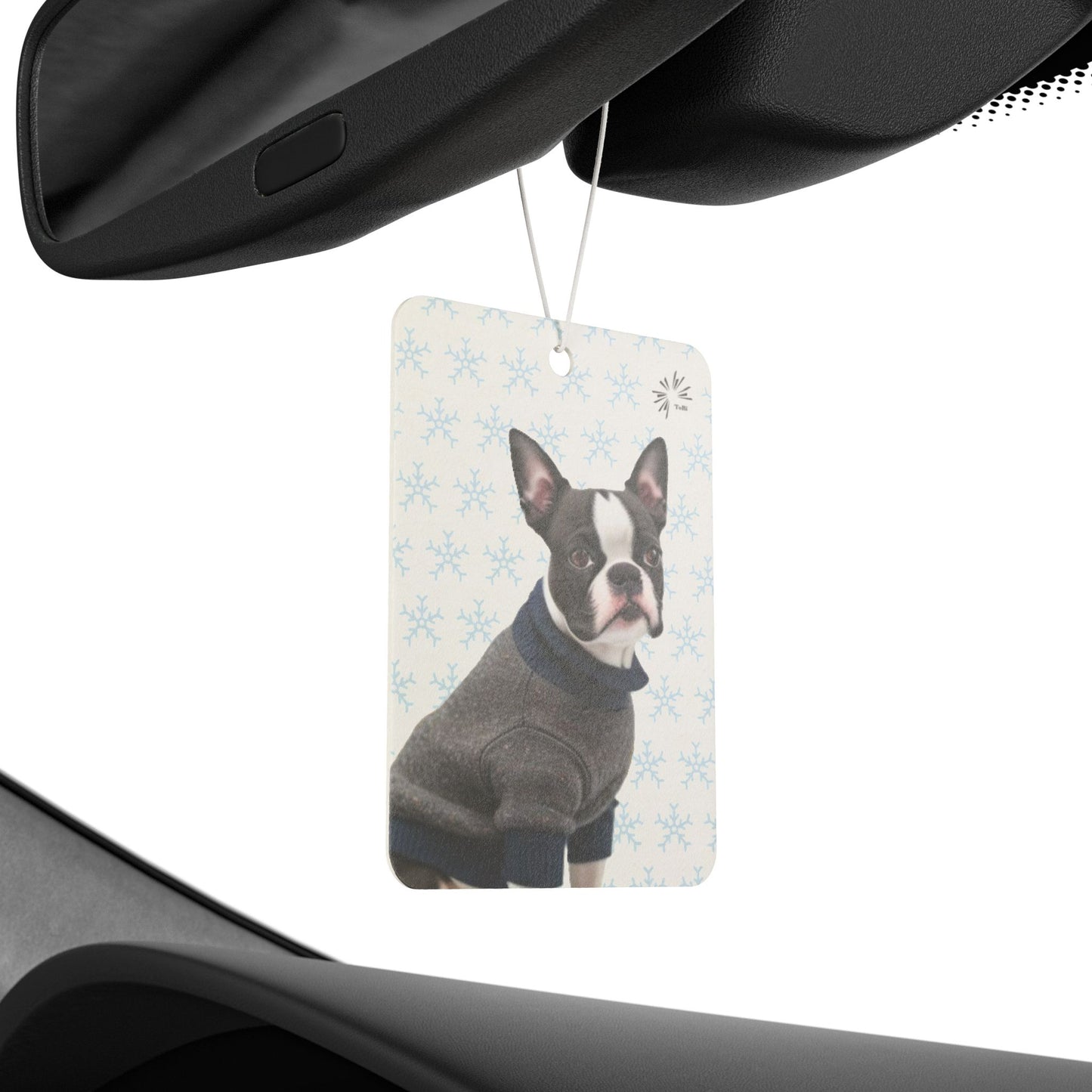 Sweater Dog Car Air Freshener | Cute Boston Terrier Car Décor by TokyoBill