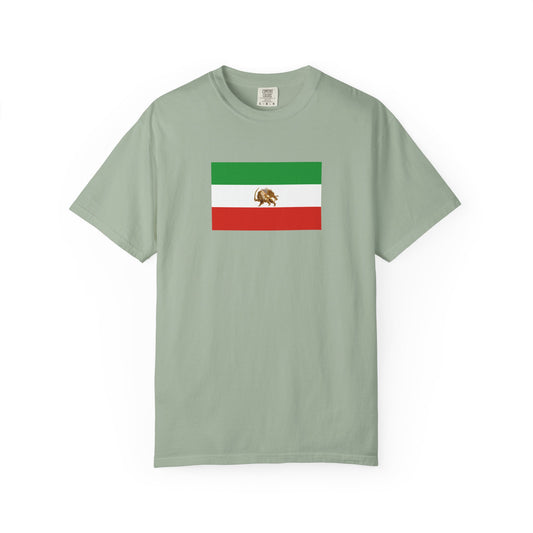 Lion & Sun Iranian Flag, Unisex Garment-Dyed T-shirt, Freedom Tee by TokyoBill