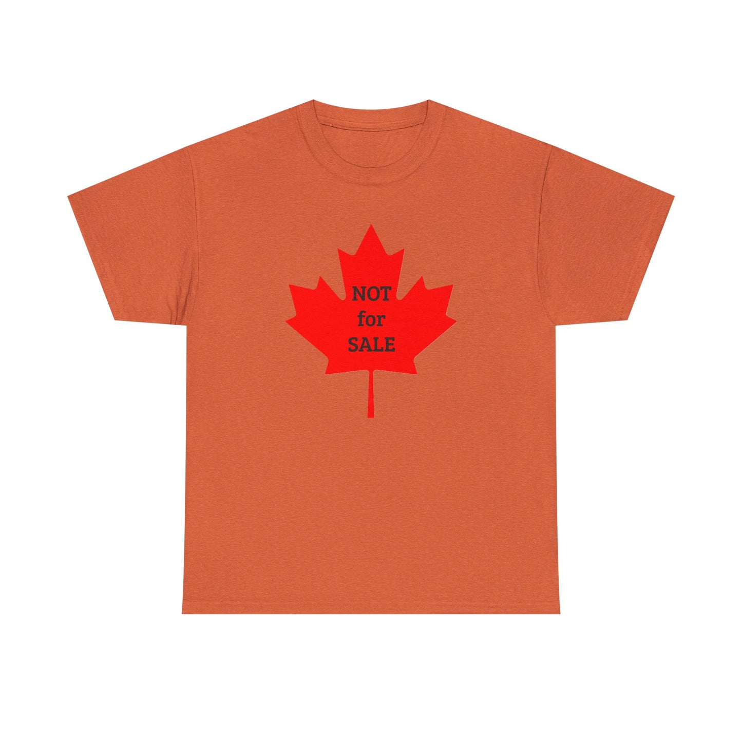 Canada Message of Independence on Maple Leaf --  Heavy Cotton Tee by TokyoBill