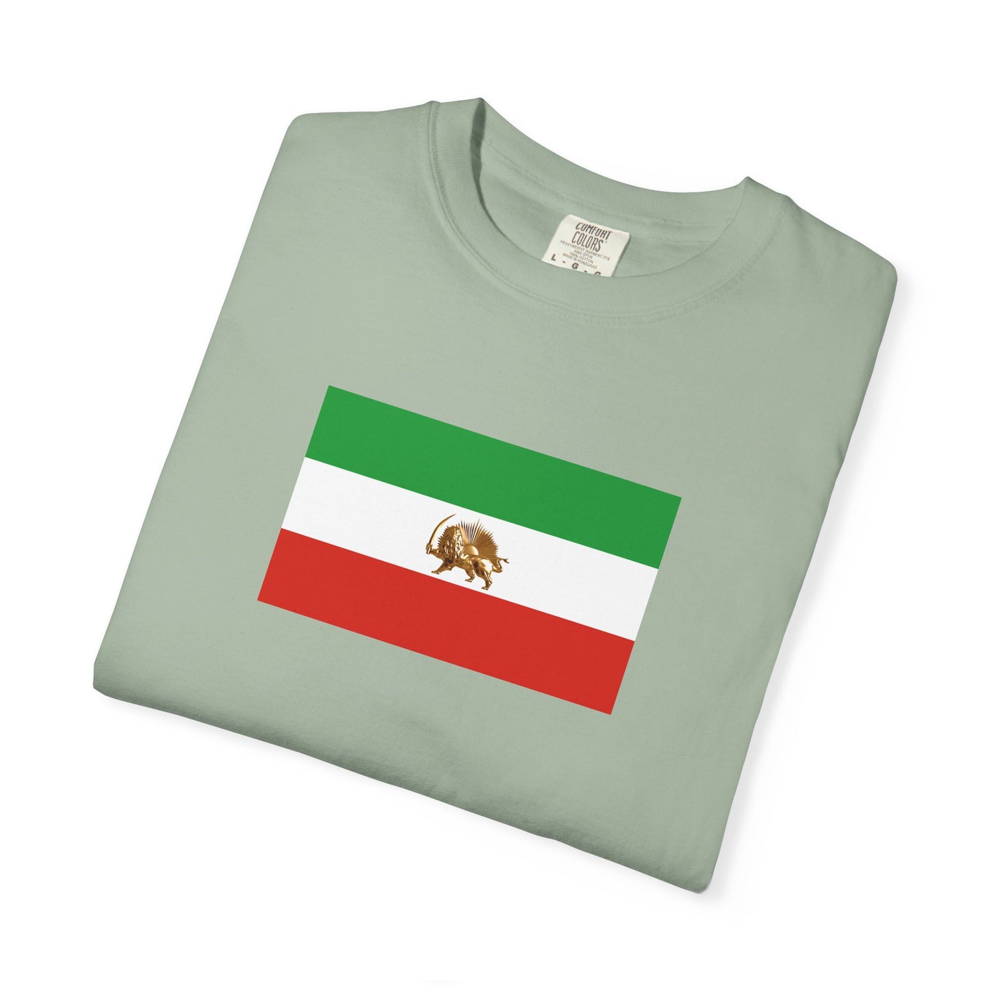 Lion & Sun Iranian Flag, Unisex Garment-Dyed T-shirt, Freedom Tee by TokyoBill