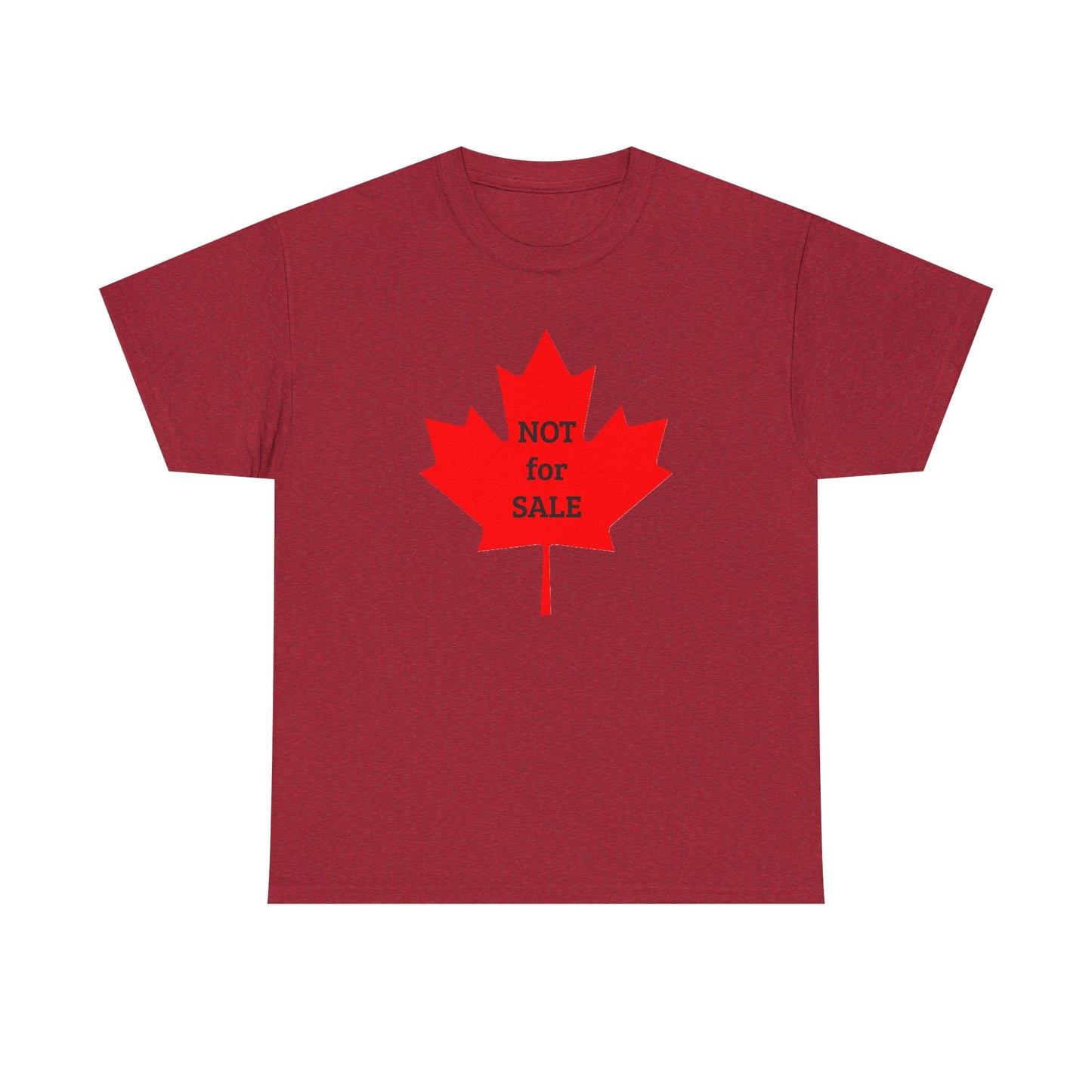 Canada Message of Independence on Maple Leaf --  Heavy Cotton Tee by TokyoBill