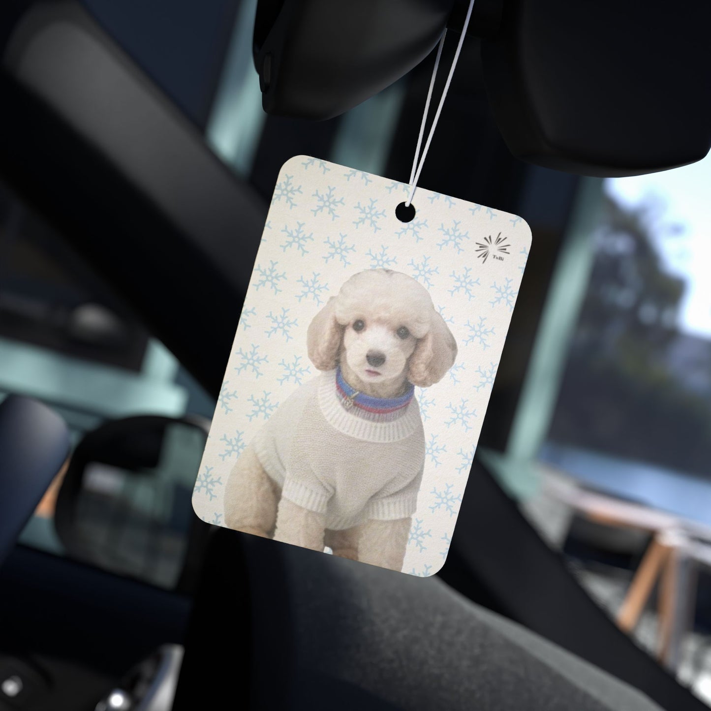 Sweater Dog Car Air Freshener | Cute Miniature Poodle Car Décor by TokyoBill