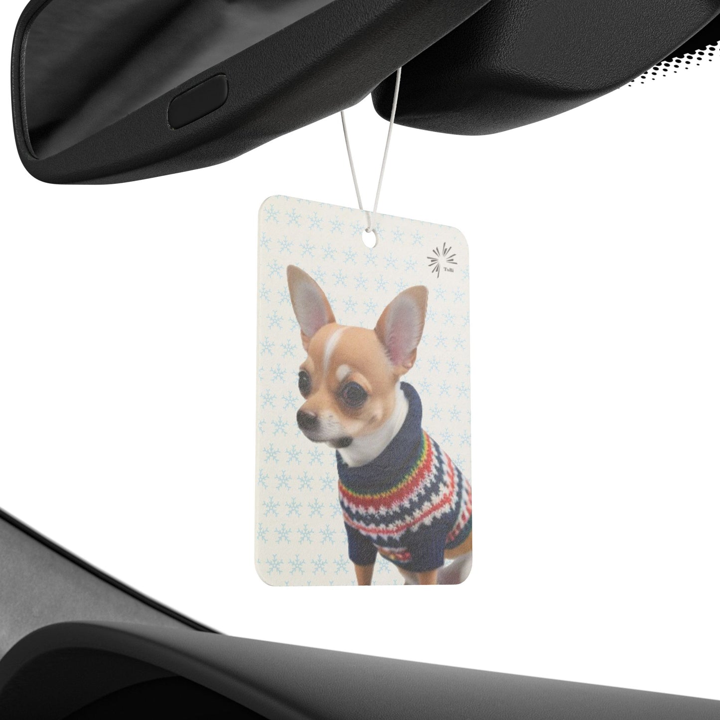 Sweater Dog Car Air Freshener, Cute Chihuahua Fragrance, by TokyoBill