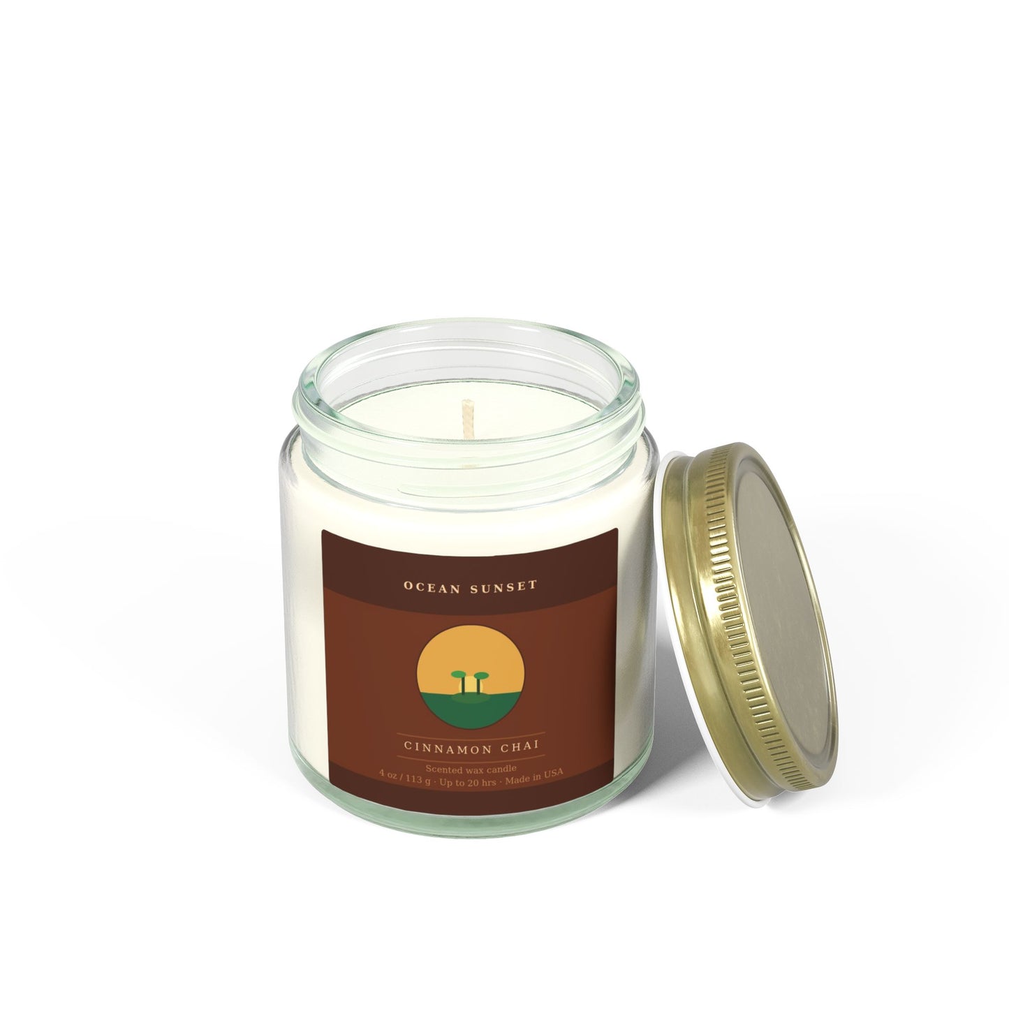 Ocean Sunset | Cinnamon Chai Scented Candle | Hand-Poured in USA