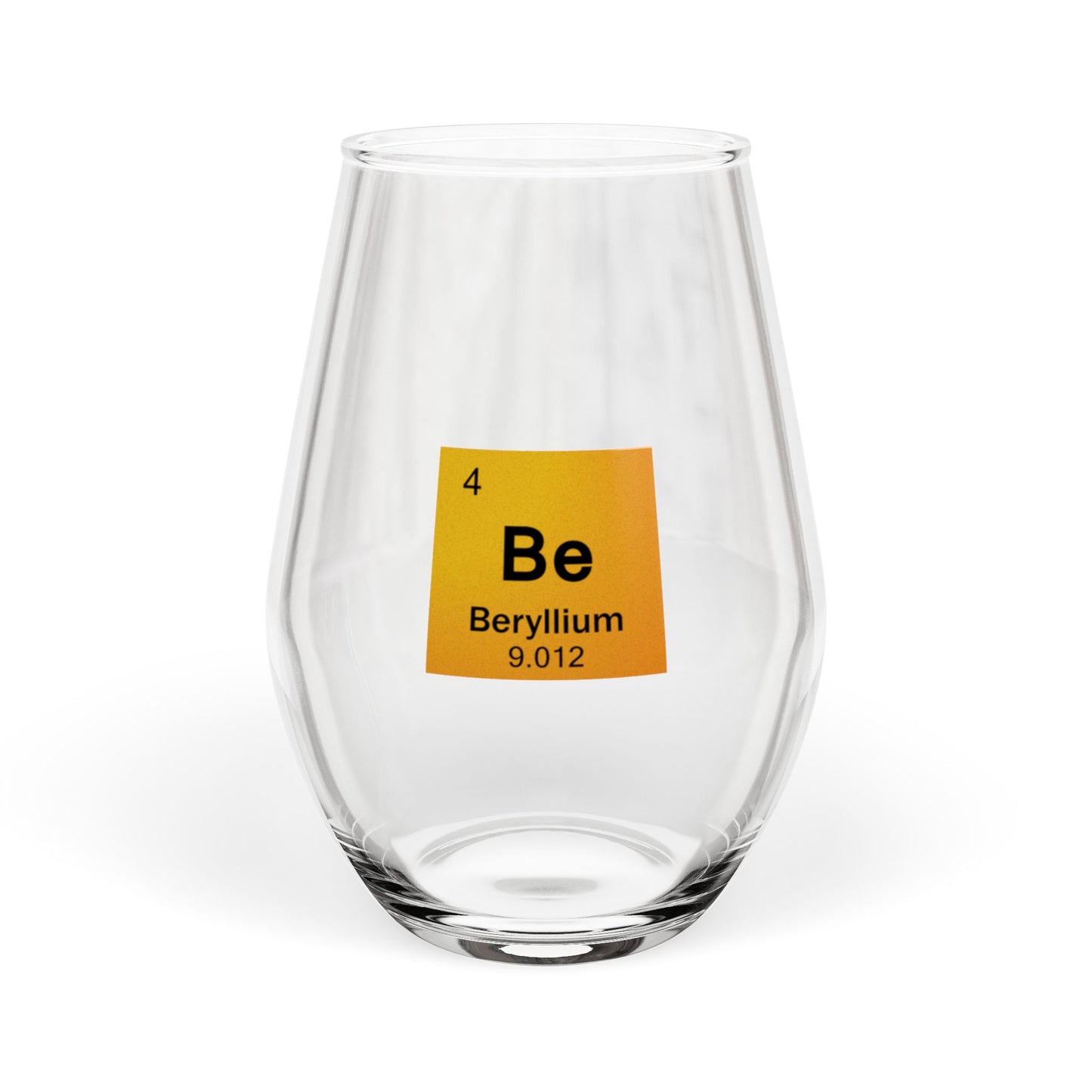 Periodic Table Stemless Wine Glass | Alkaline Earth Series | Science Gift
