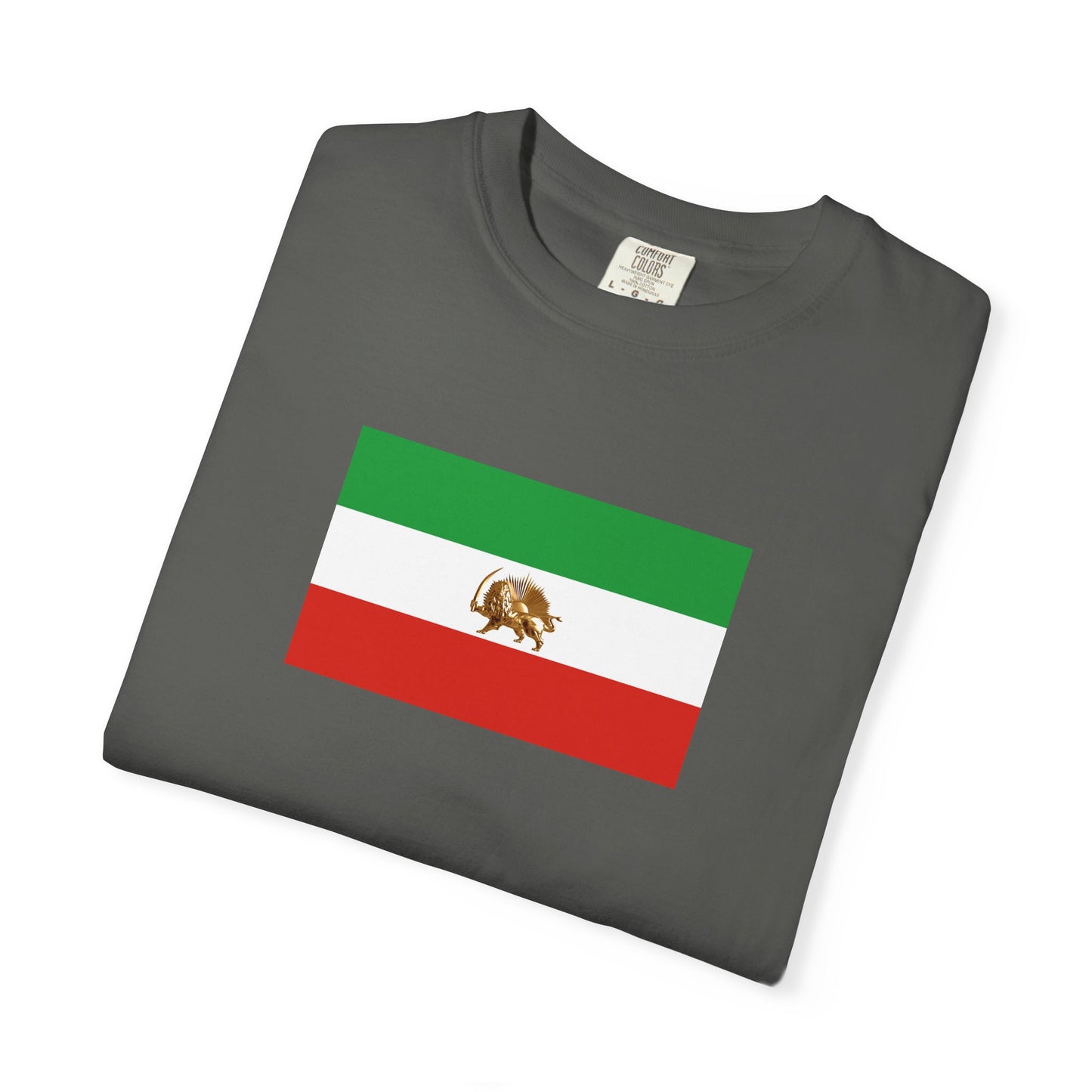 Lion & Sun Iranian Flag, Unisex Garment-Dyed T-shirt, Freedom Tee by TokyoBill