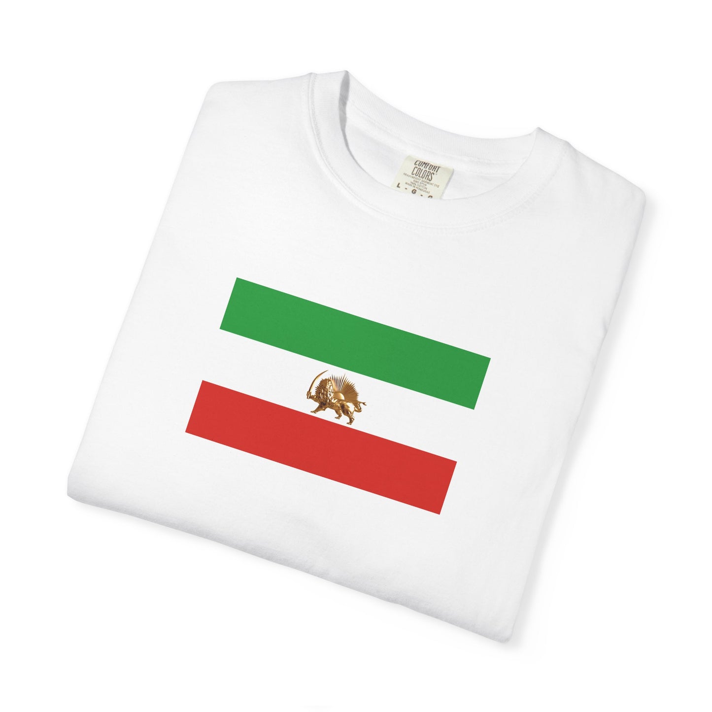 Lion & Sun Iranian Flag, Unisex Garment-Dyed T-shirt, Freedom Tee by TokyoBill