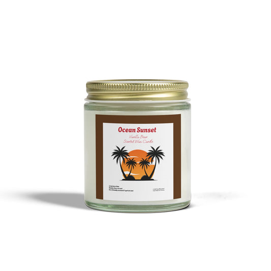 Ocean Sunset Blackberry Vanilla scented wax candles (4oz, 9oz), by TokyoBill