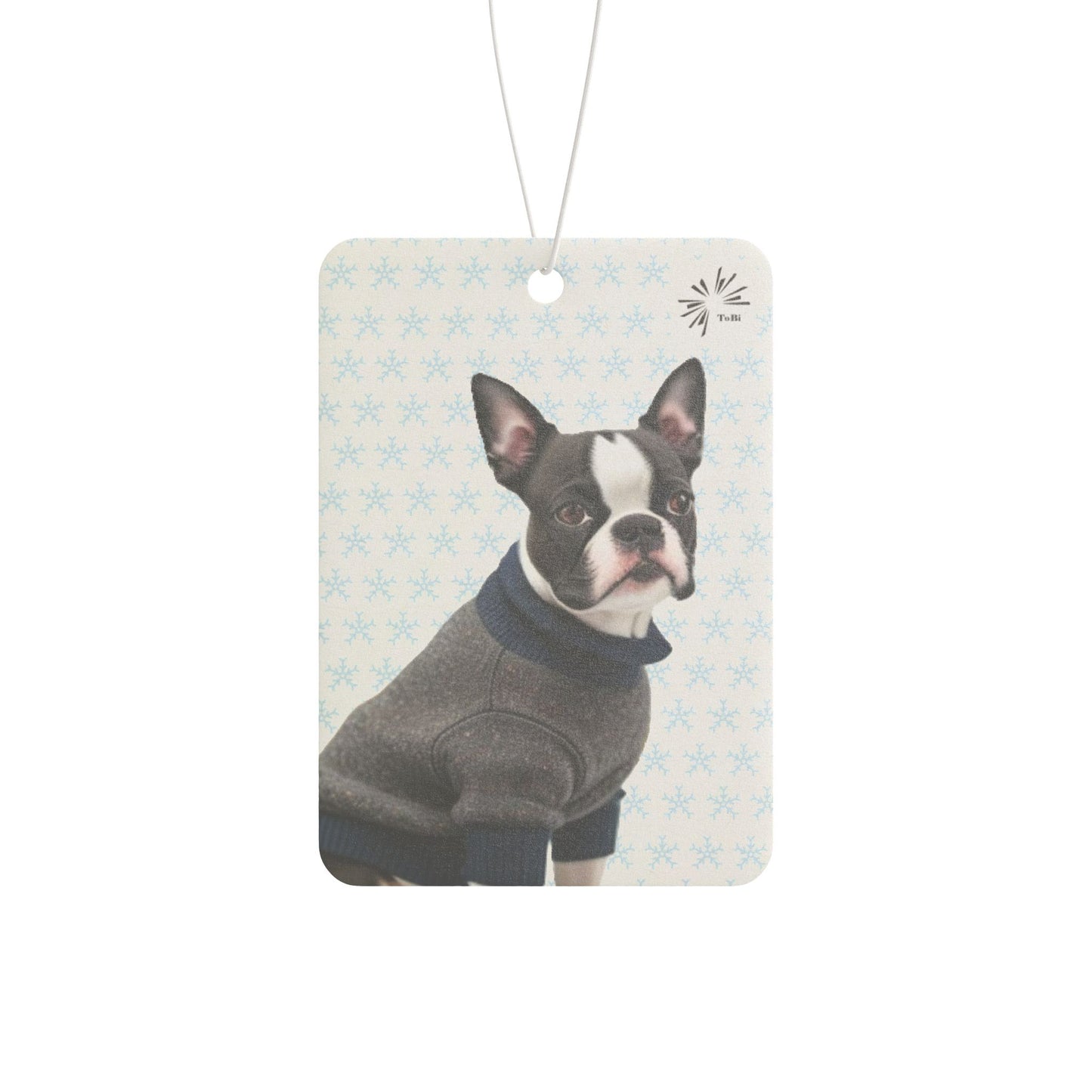 Sweater Dog Car Air Freshener, Cute Boston Terrier Car Fragrance, by TokyoBill