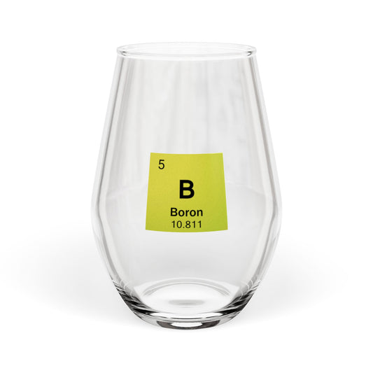 Periodic Table Stemless Wine Glass | Metalloid Series | Science Gift