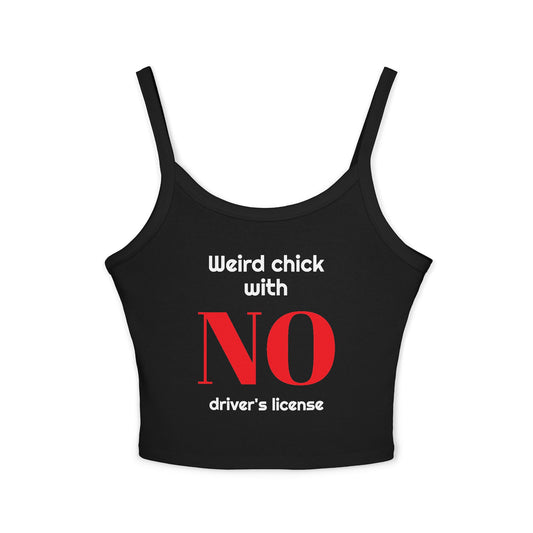 Women's Funny Spaghetti Strap Tank Top, by TokyoBill