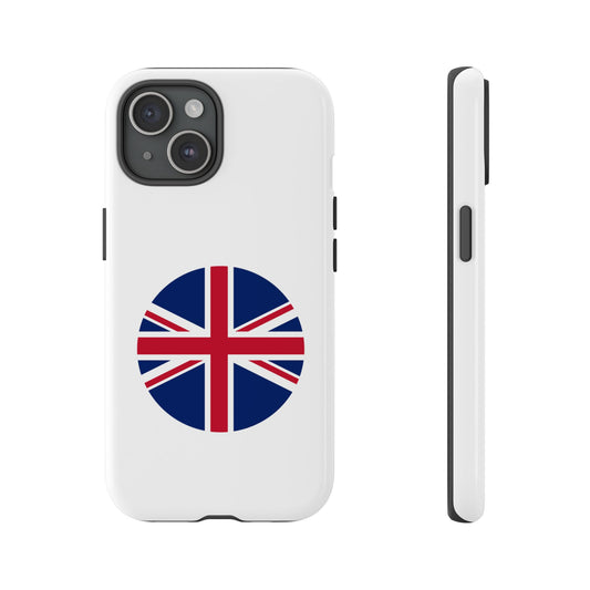 Circular UK Flag iPhone Case (Tough Case model series 15) by TokyoBill