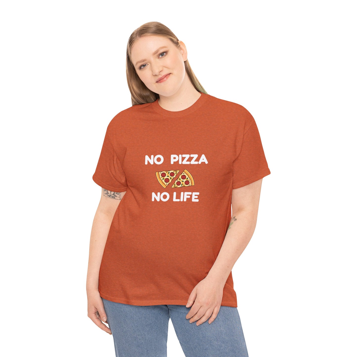 No Pizza No Life drinking tee | Funny food shirt