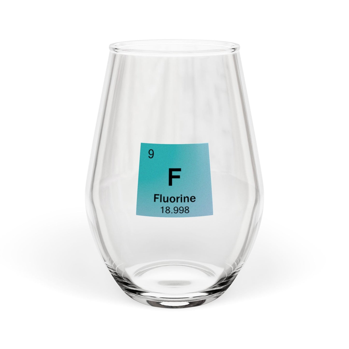 Periodic Table Stemless Wine Glass | Halogen Series | Science Gift