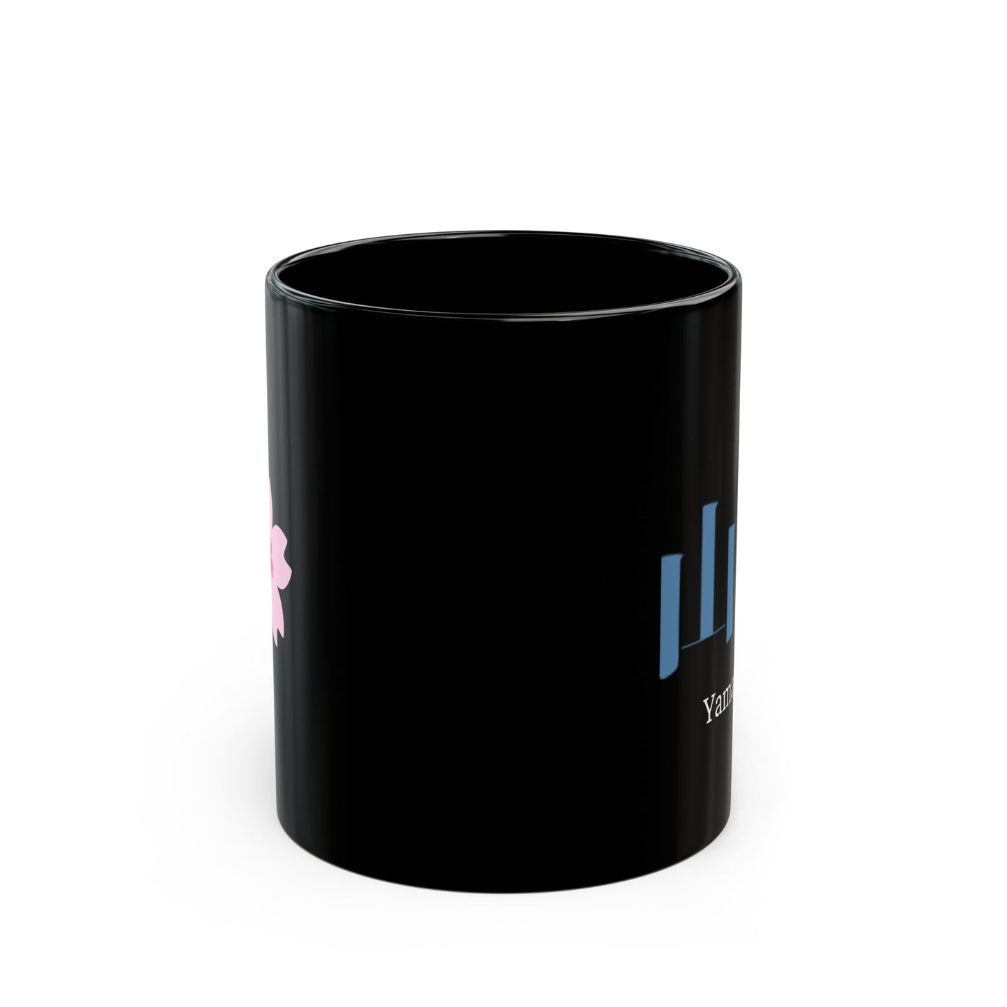 Japanese name 'Yamaguchi' black coffee mug, by TokyoBill