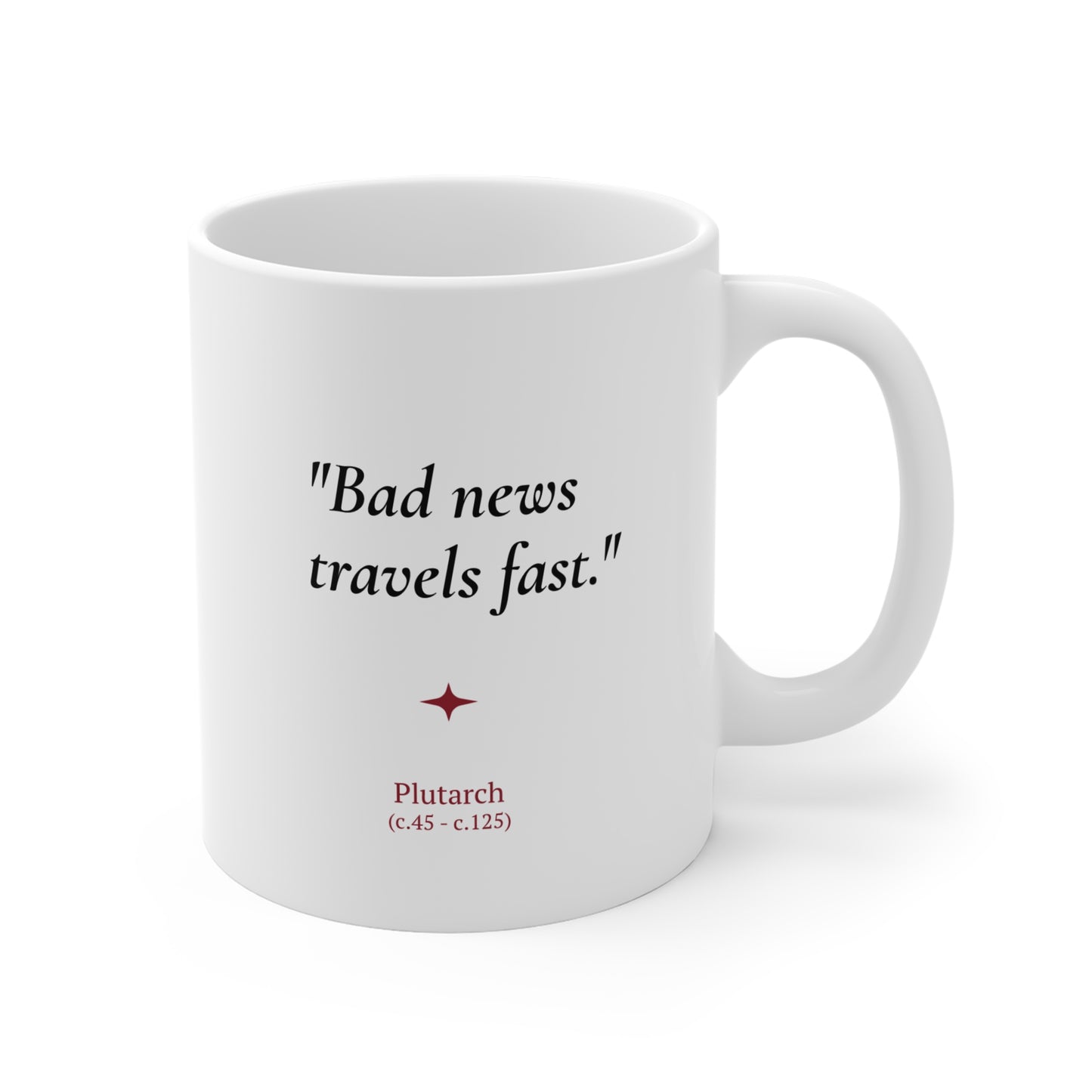 Plutarch Quote Coffee Mug | Ancient Wisdom Gift | 11oz Ceramic Mug