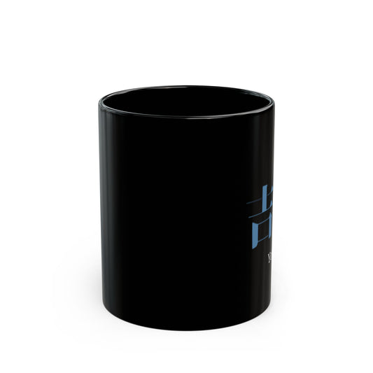 Japanese name 'Yoshida' black coffee mug, by TokyoBill