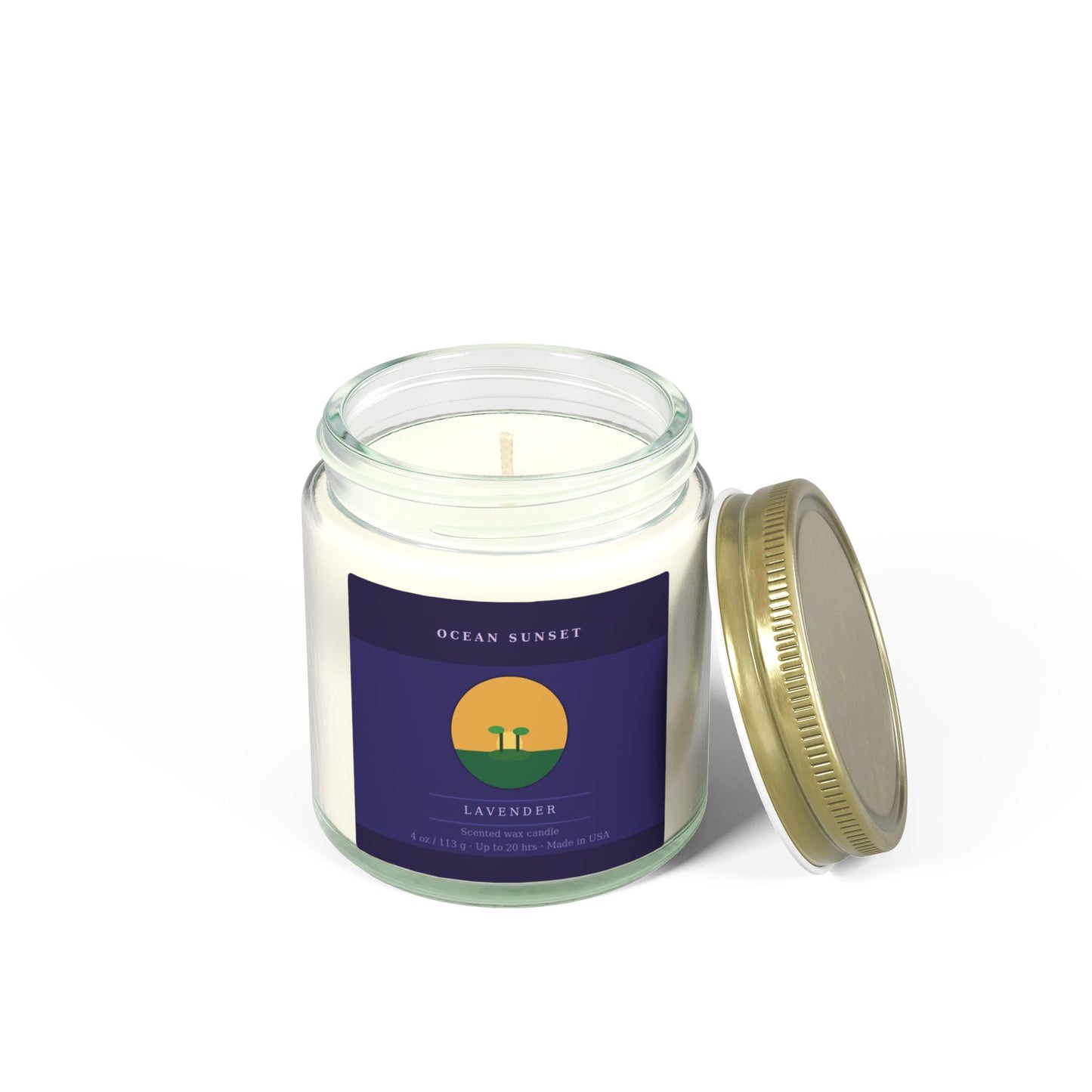 Ocean Sunset | Lavender Scented Candle | Hand-Poured in USA