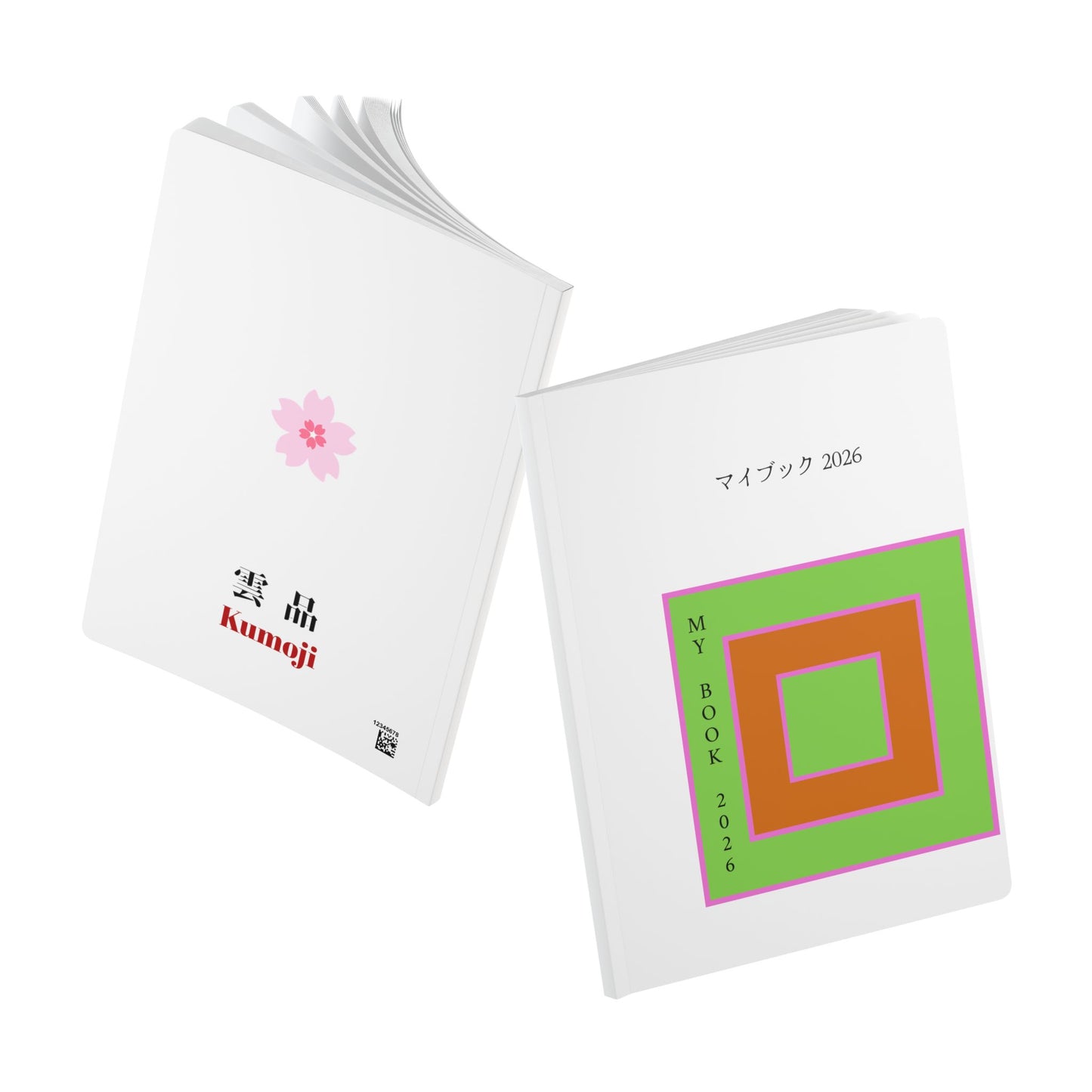 Softcover Journal — Minimal Japanese-Inspired 2026 Planner (“My Book 2026” / 桜 Kumōji)