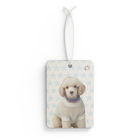 Sweater Dog Car Air Freshener | Cute Miniature Poodle Car Décor by TokyoBill