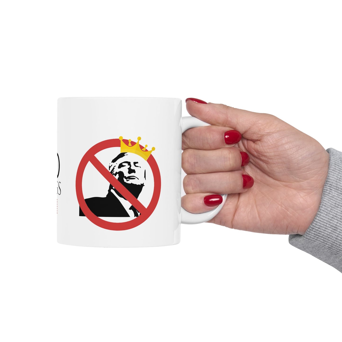 No Kings Ceramic Mug – Anti-Trump Political Coffee Cup | Democracy Gift | 11oz | Free Speech