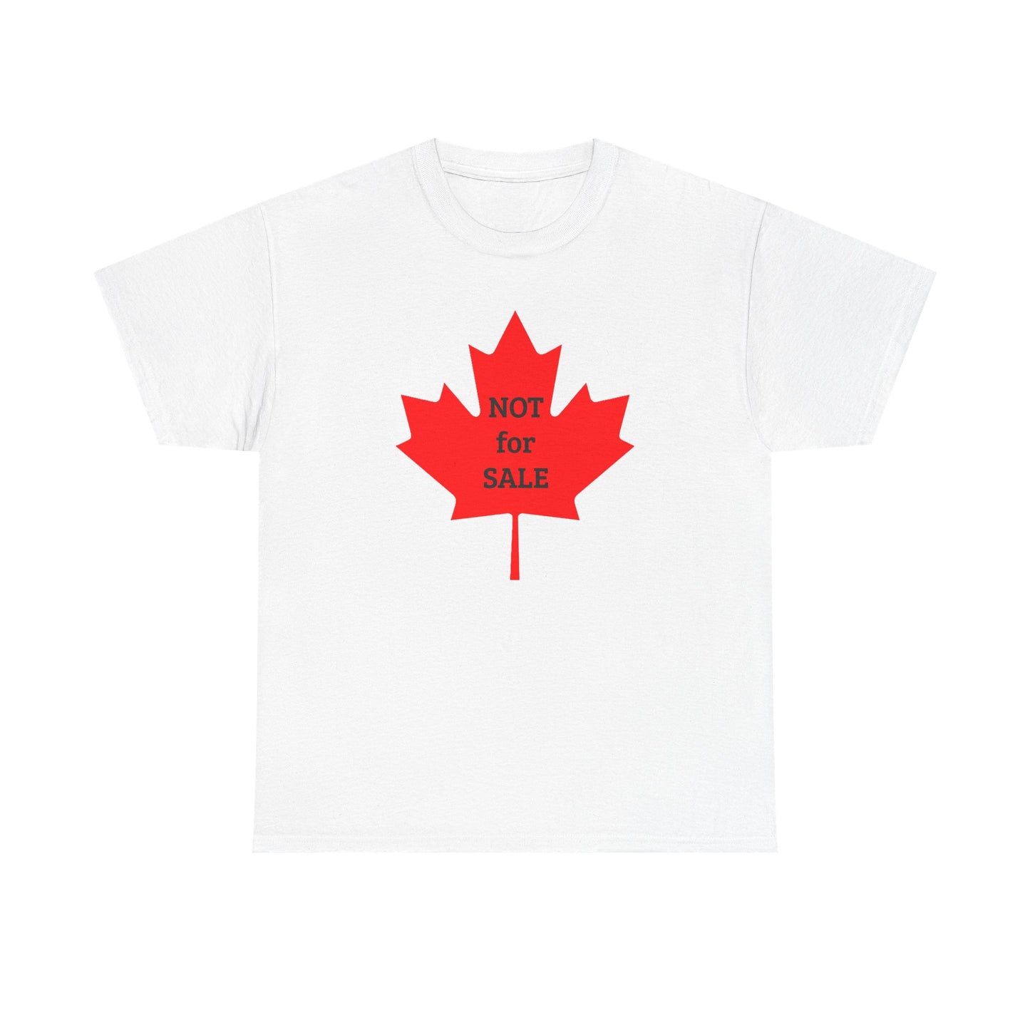 Canada Message of Independence on Maple Leaf --  Heavy Cotton Tee by TokyoBill