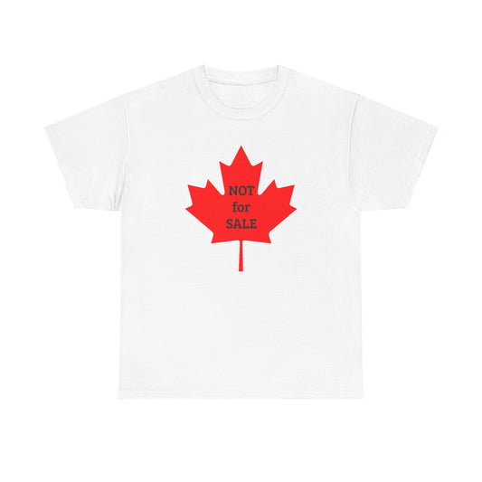 Canada Message of Independence on Maple Leaf --  Heavy Cotton Tee by TokyoBill