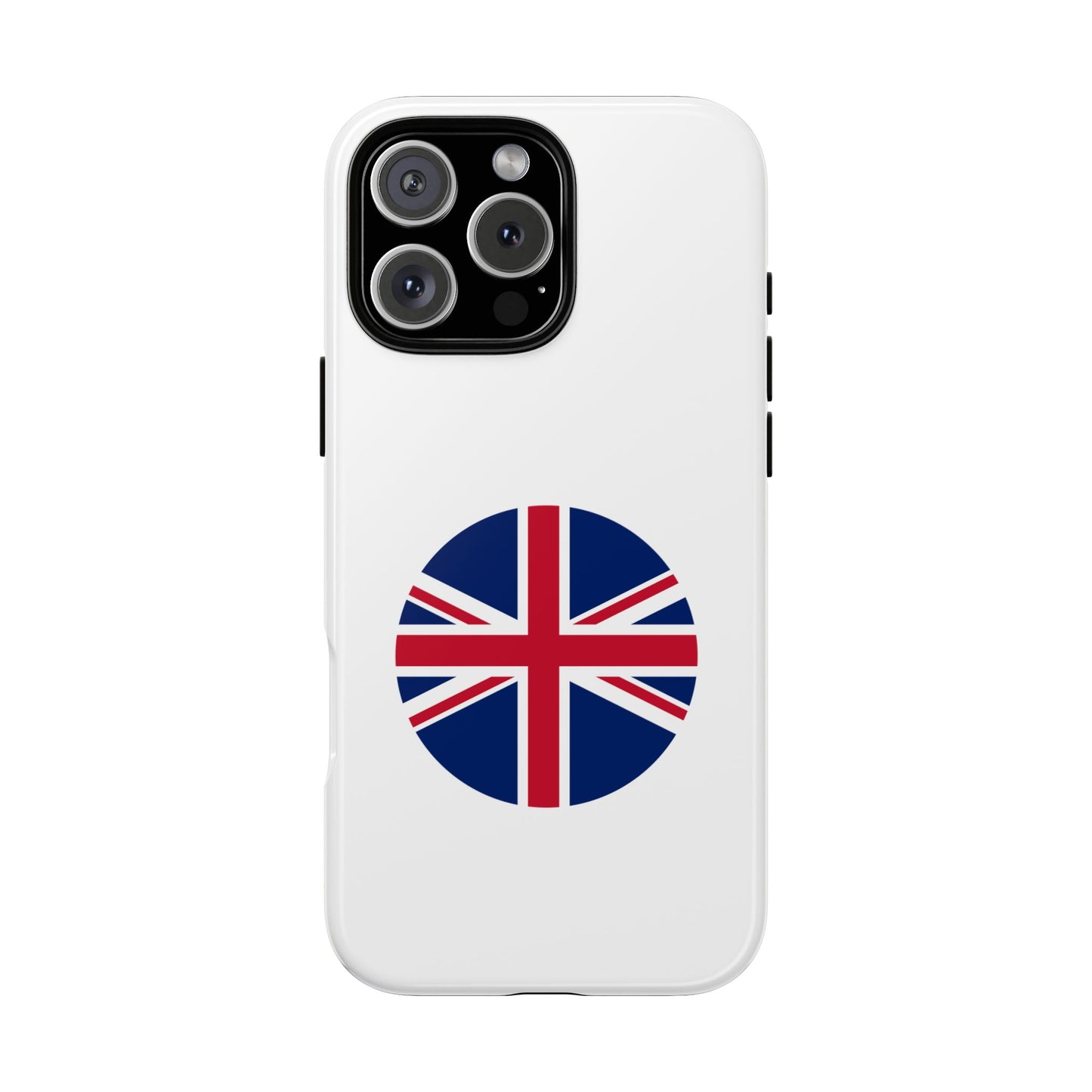 Circular UK Flag iPhone Case (Tough Case model series 16) by TokyoBill