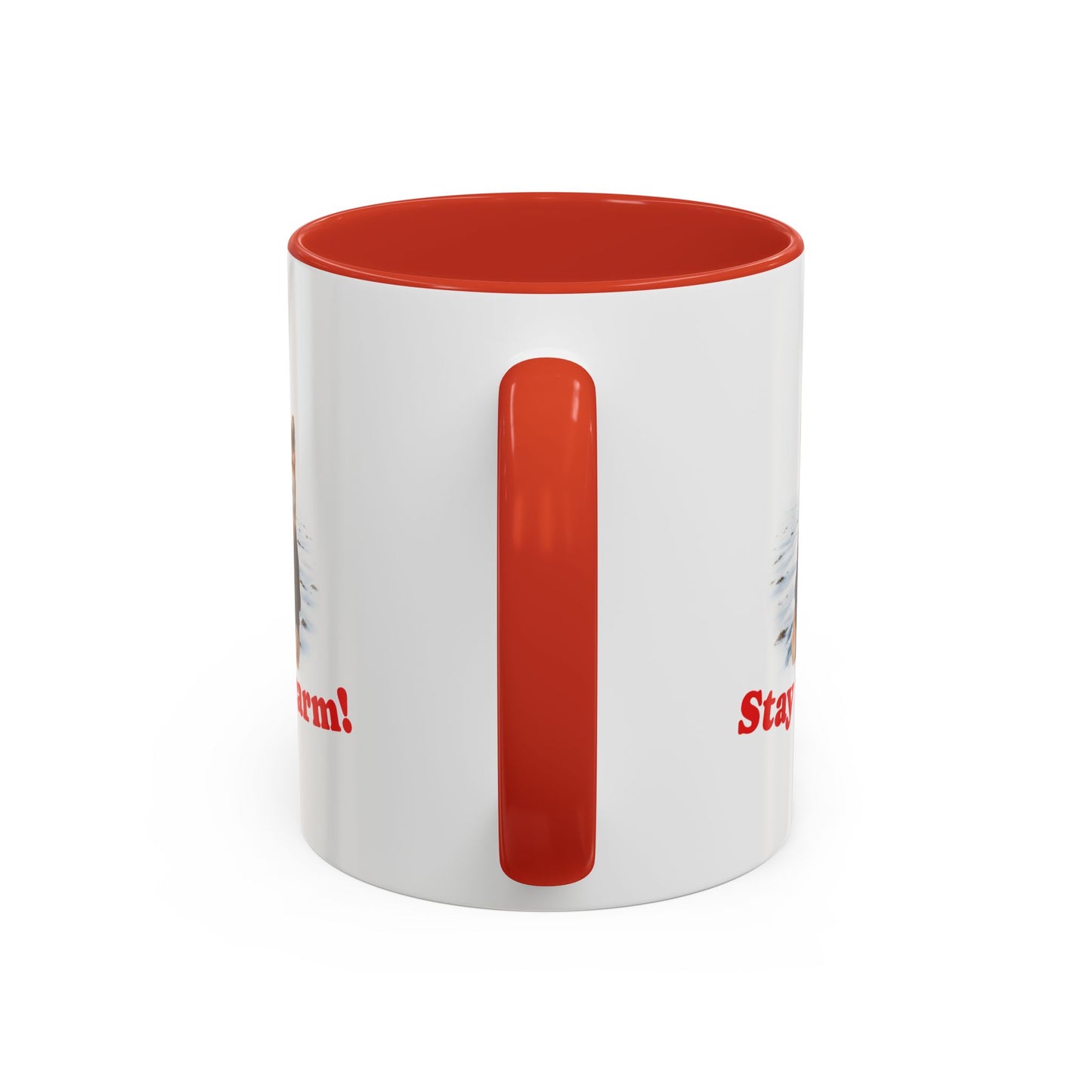 Two-tone Accent 11 oz Coffee Mug w/ Shiba Ken Sweater Dog, by TokyoBill