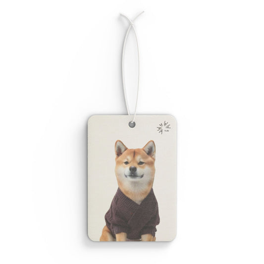 Sweater Dog Car Air Freshener, Cute Shiba Inu Fragrance, by TokyoBill