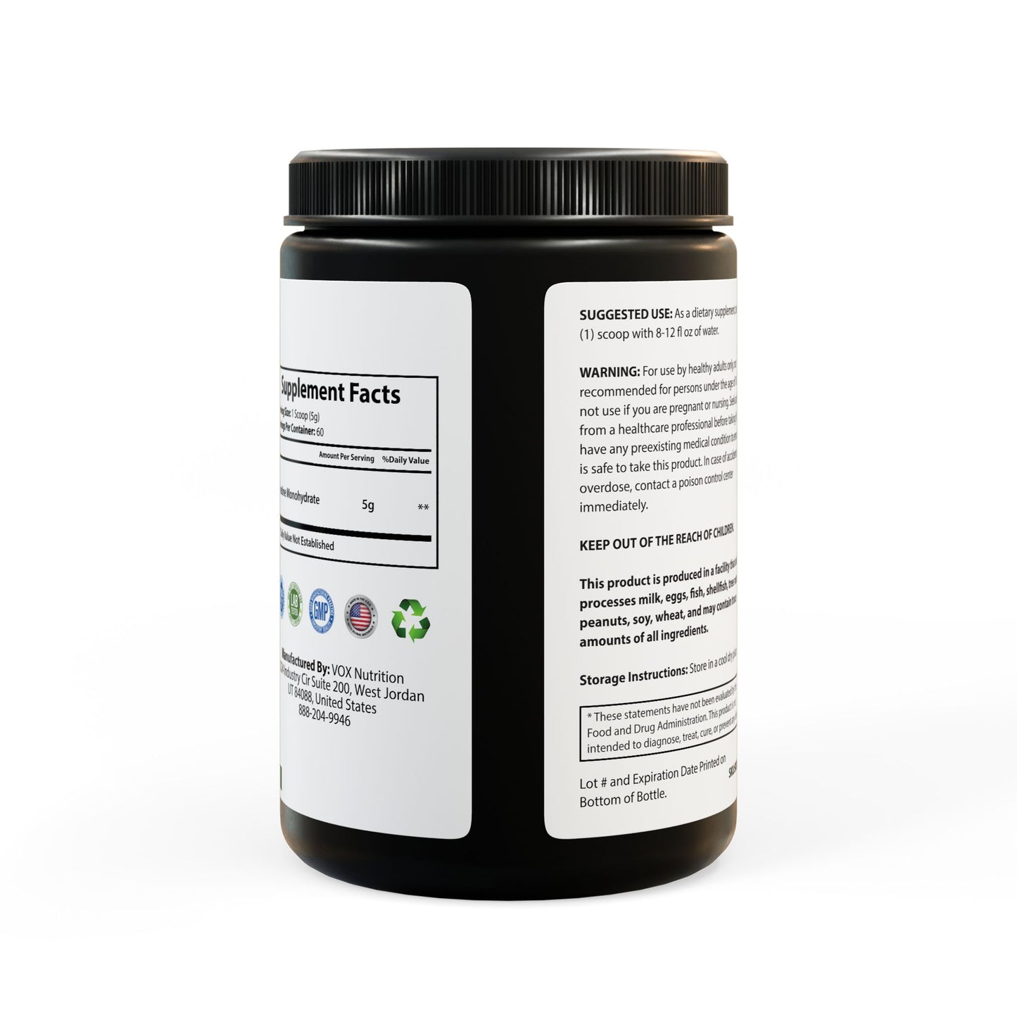 Kumoji Creatine Monohydrate Powder – Pure Unflavored Formula | 300g (10.58oz) | Non-GMO | GMP Certified | Vegetarian
