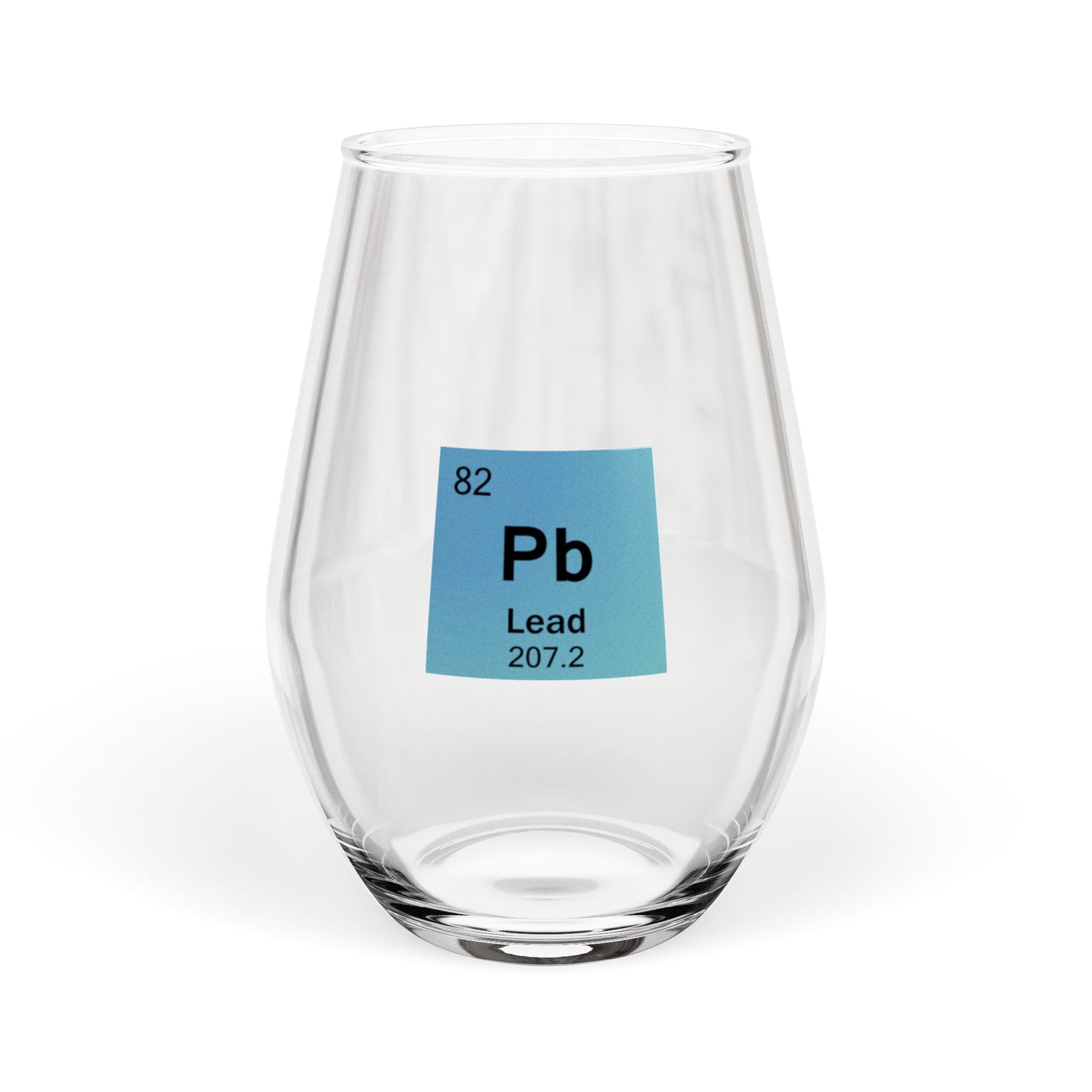 Periodic Table Stemless Wine Glass | Basic Metals Series | Science Gift