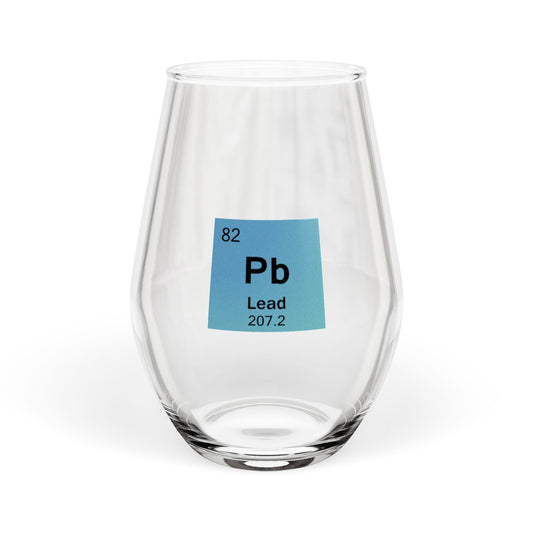 Periodic Table Stemless Wine Glass | Basic Metals Series | Science Gift