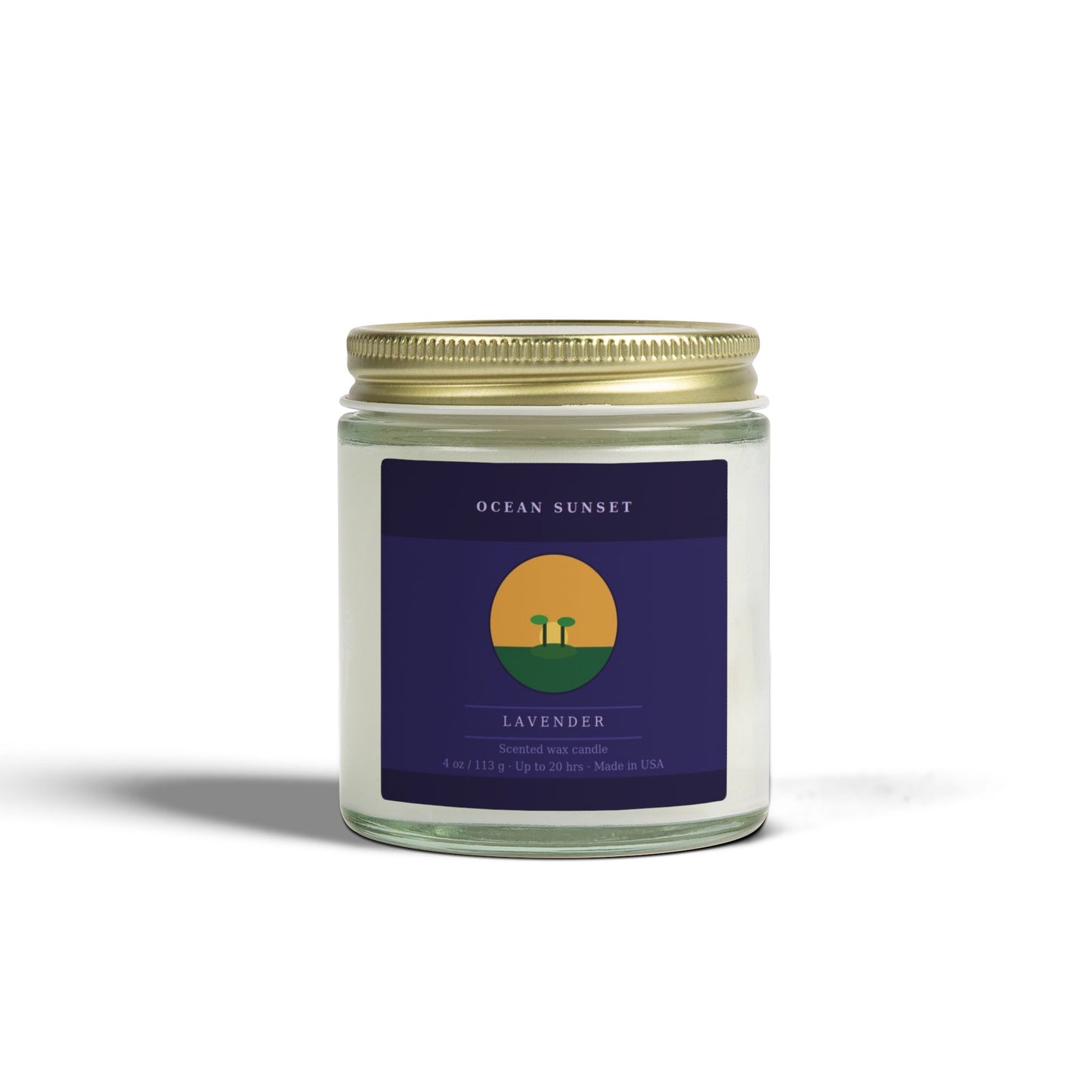 Ocean Sunset | Lavender Scented Candle | Hand-Poured in USA