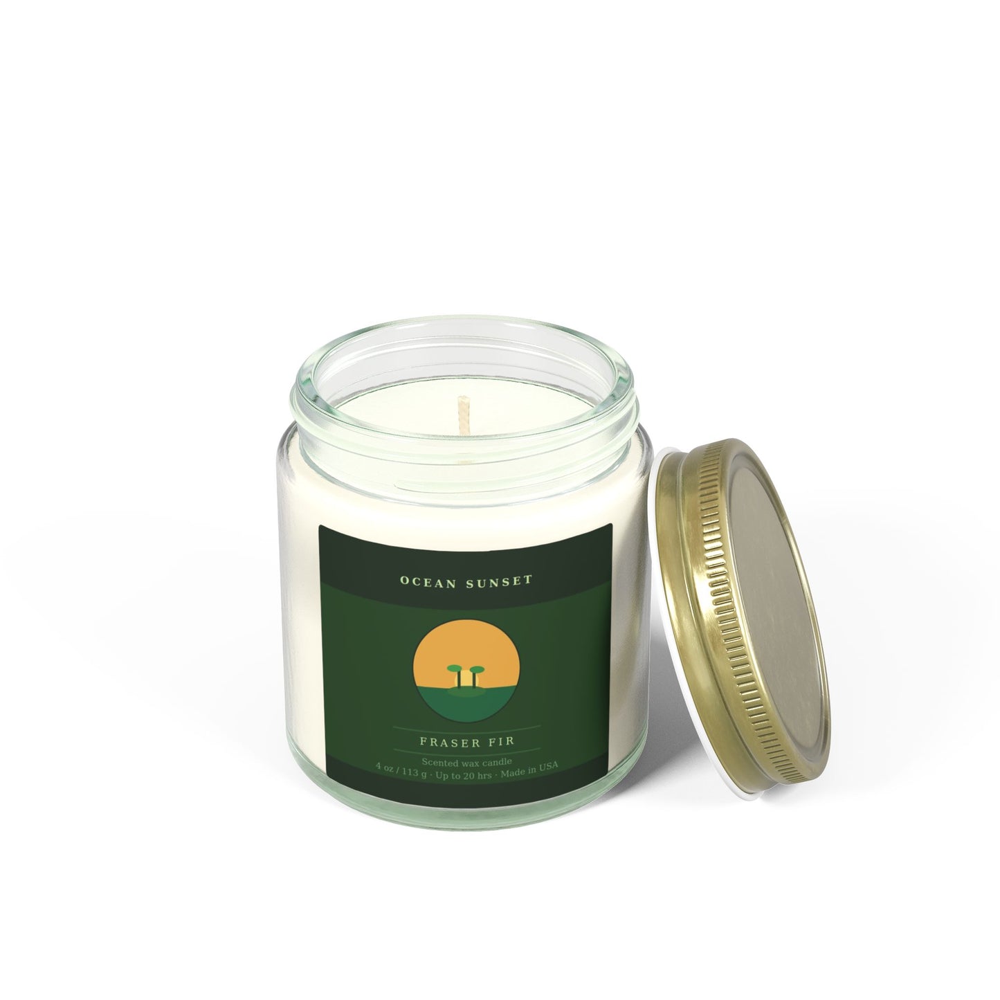Ocean Sunset | Fraser Fir Scented Candle | Hand-Poured in USA