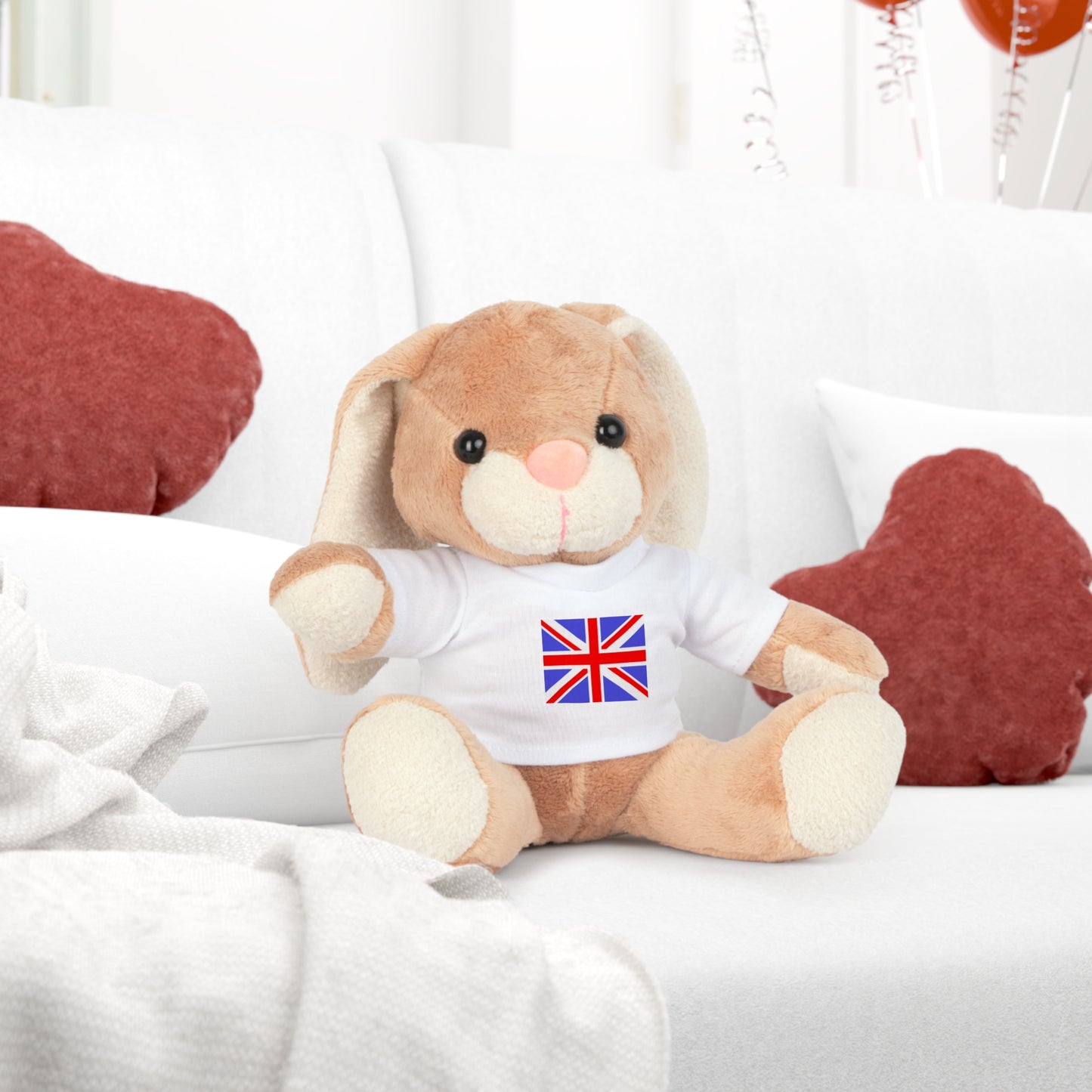 Plush Toy Animal w/UK Flag Tee, by TokyoBill