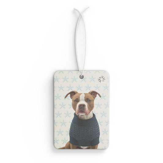 Sweater Dog Car Air Freshener | Cute Pit Bull Car Décor by TokyoBill