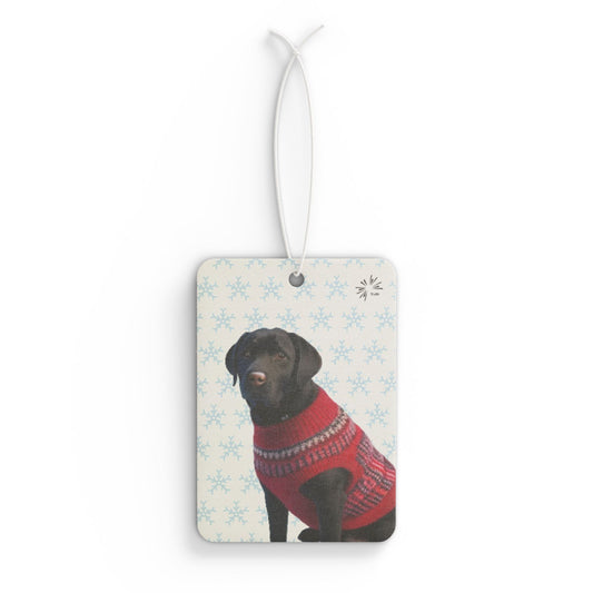 Sweater Dog Car Air Freshener | Cute Black Labrador Car Décor by TokyoBillBill