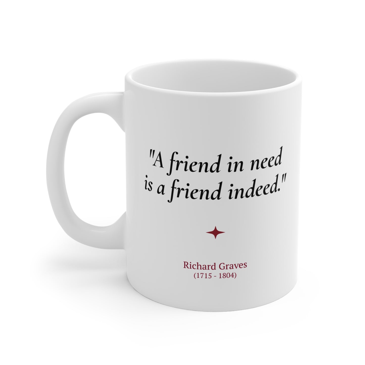 Richard Graves Quote Mug | 18th Century Wit Gift | 11oz Ceramic Mug