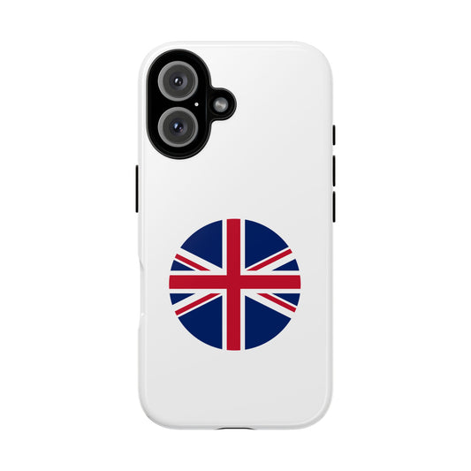 Circular UK Flag iPhone Case (Tough Case model series 16) by TokyoBill