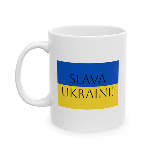 'Glory to Ukraine' 11oz Ceramic Mug, Support for Ukraine by TokyoBill
