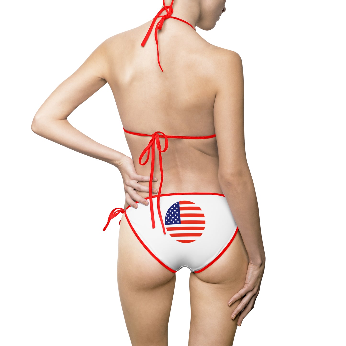 Round USA Flag Bikini, Summer Swimwear, by TokyoBill