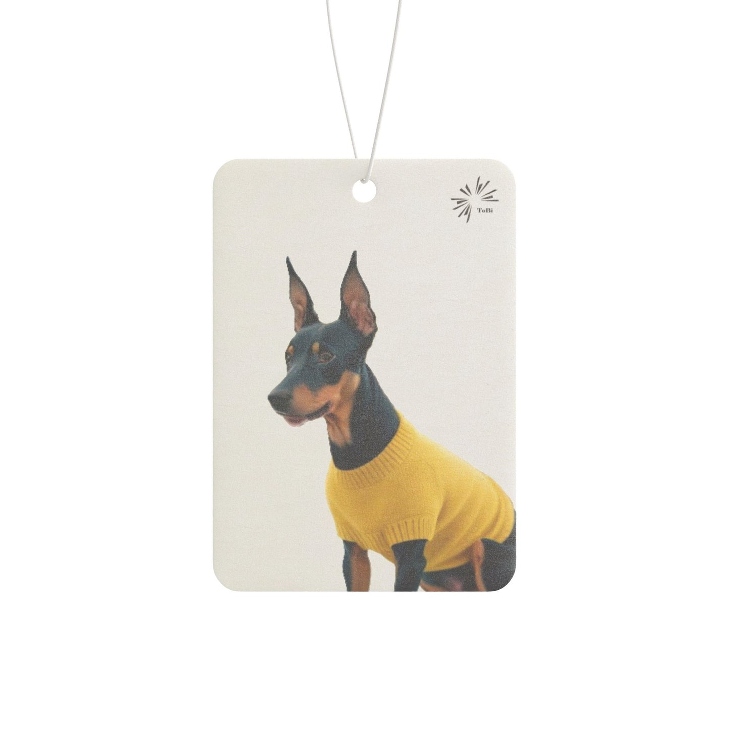 Sweater Dog Car Air Freshener, Cute Mini Pinscher Car Fragrance by TokyoBill