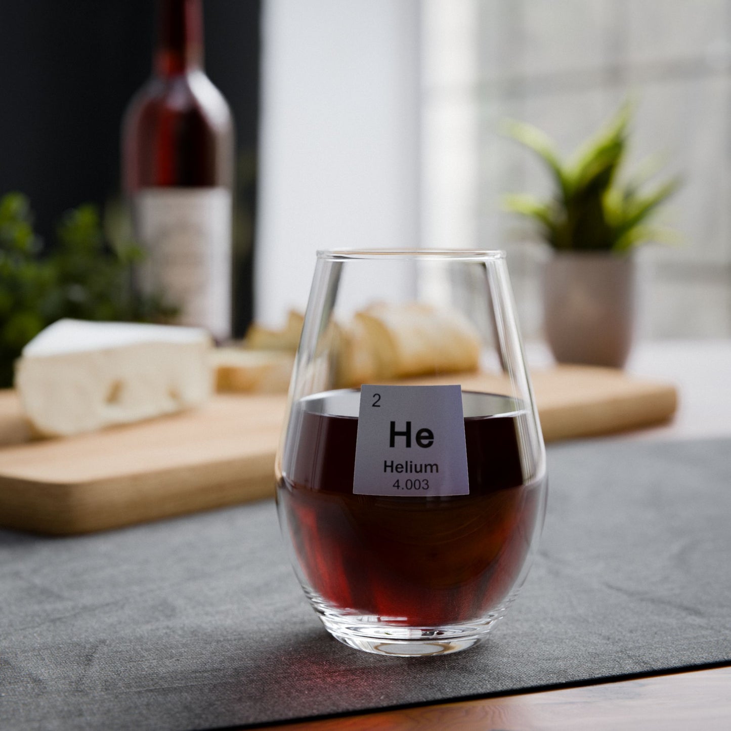 Periodic Table Stemless Wine Glass | Noble Gas Series | Science Gift